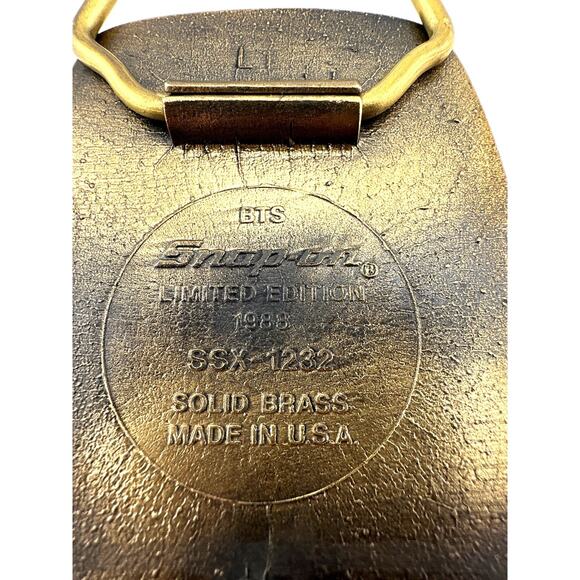 Snap-On 1988 Limited Edition Solid Brass Belt Buckle SSX-1232 Leading The Way - Picture 2 of 8